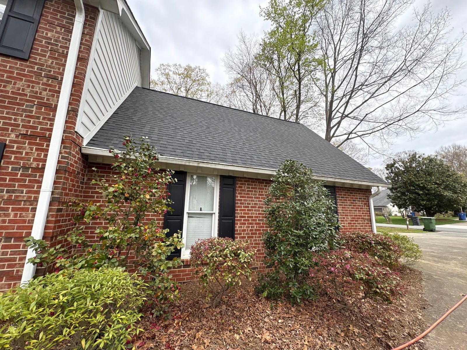 Exterior soft washing of brick siding and trim