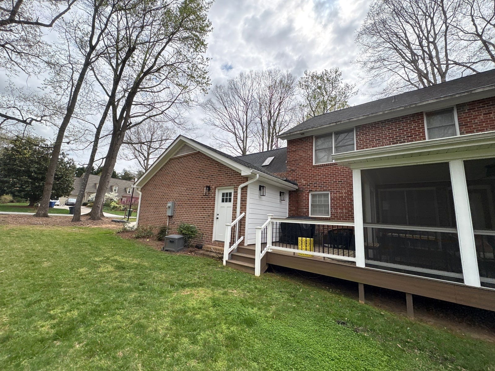 Exterior soft washing of brick siding and trim