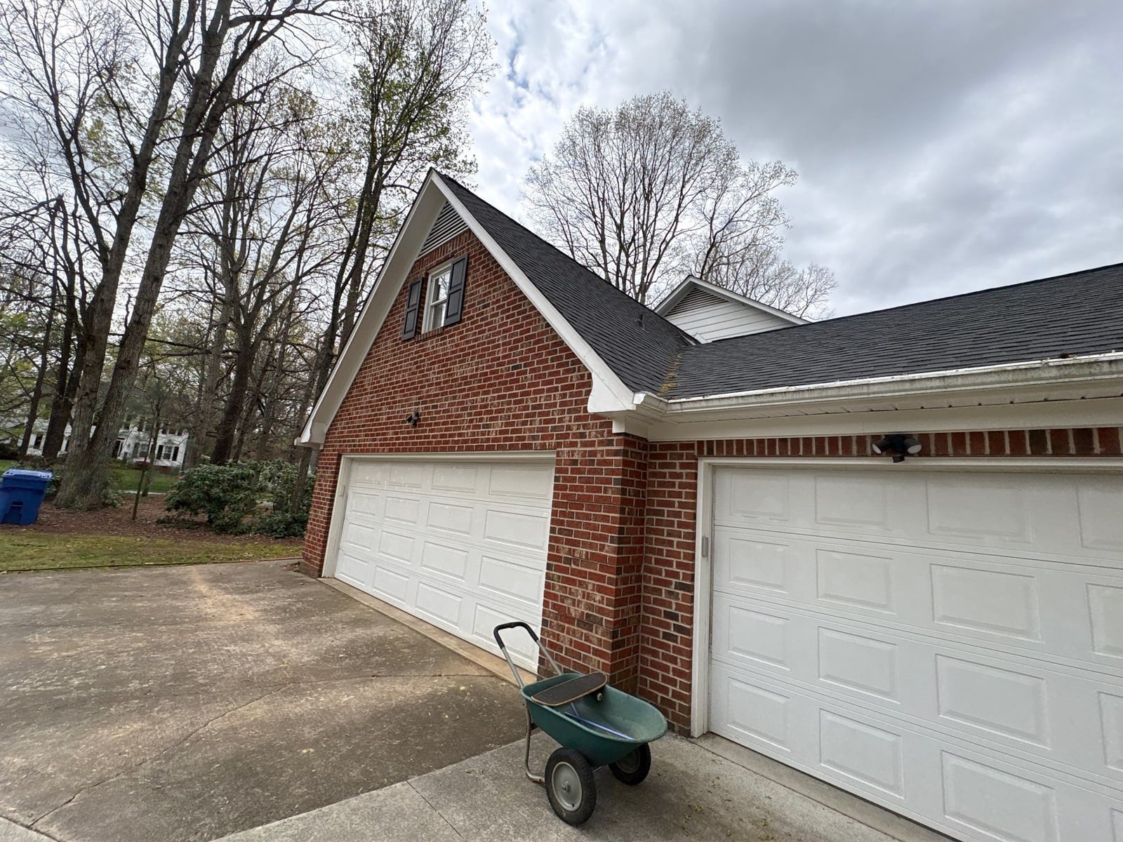 Exterior soft washing of brick siding and trim