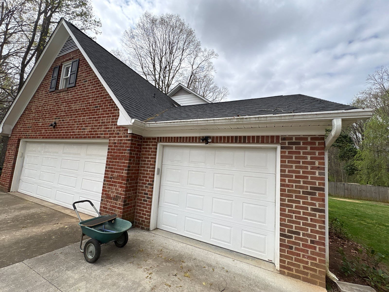 Exterior soft washing of brick siding and trim