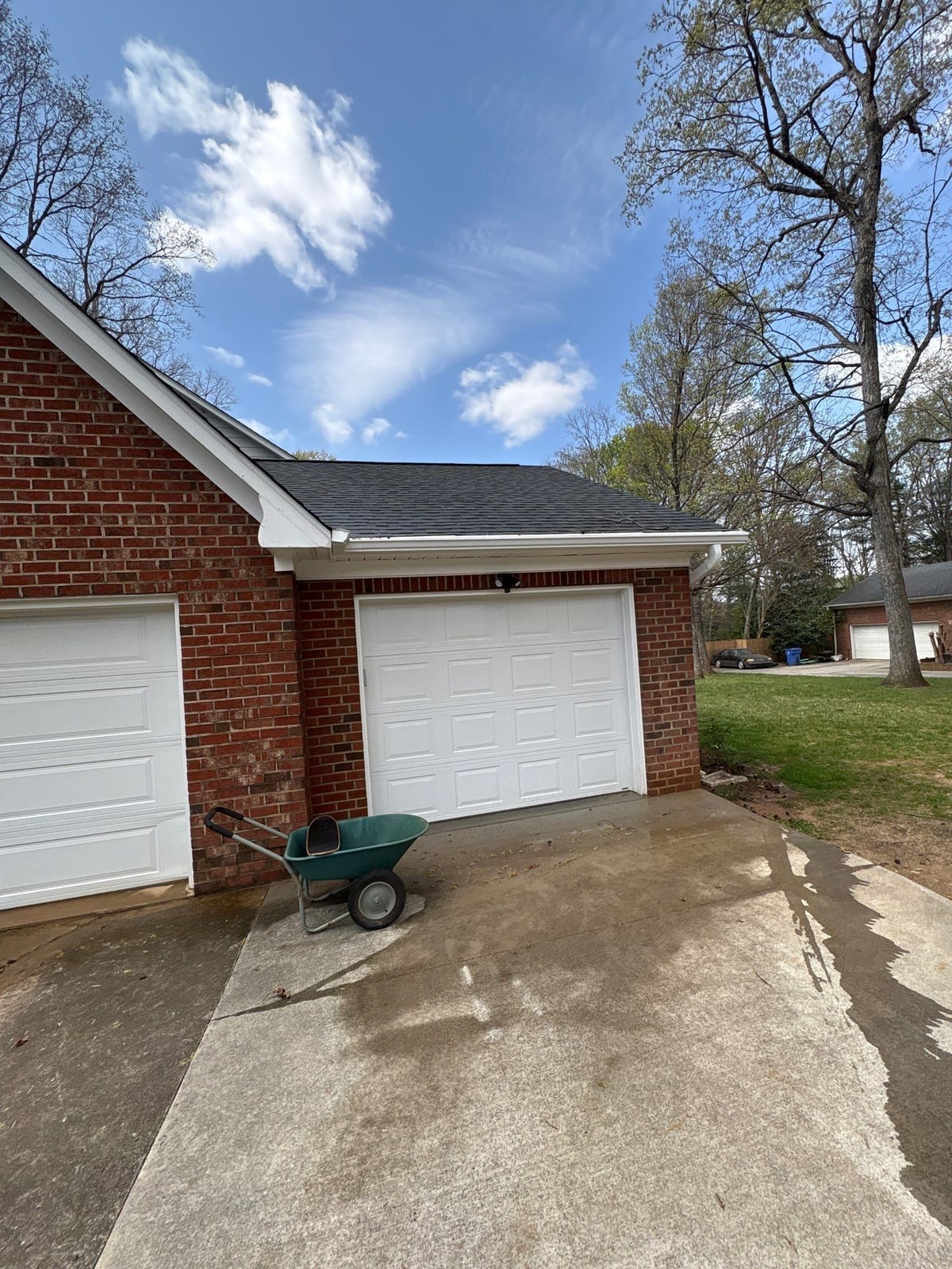 Exterior soft washing of brick siding and trim