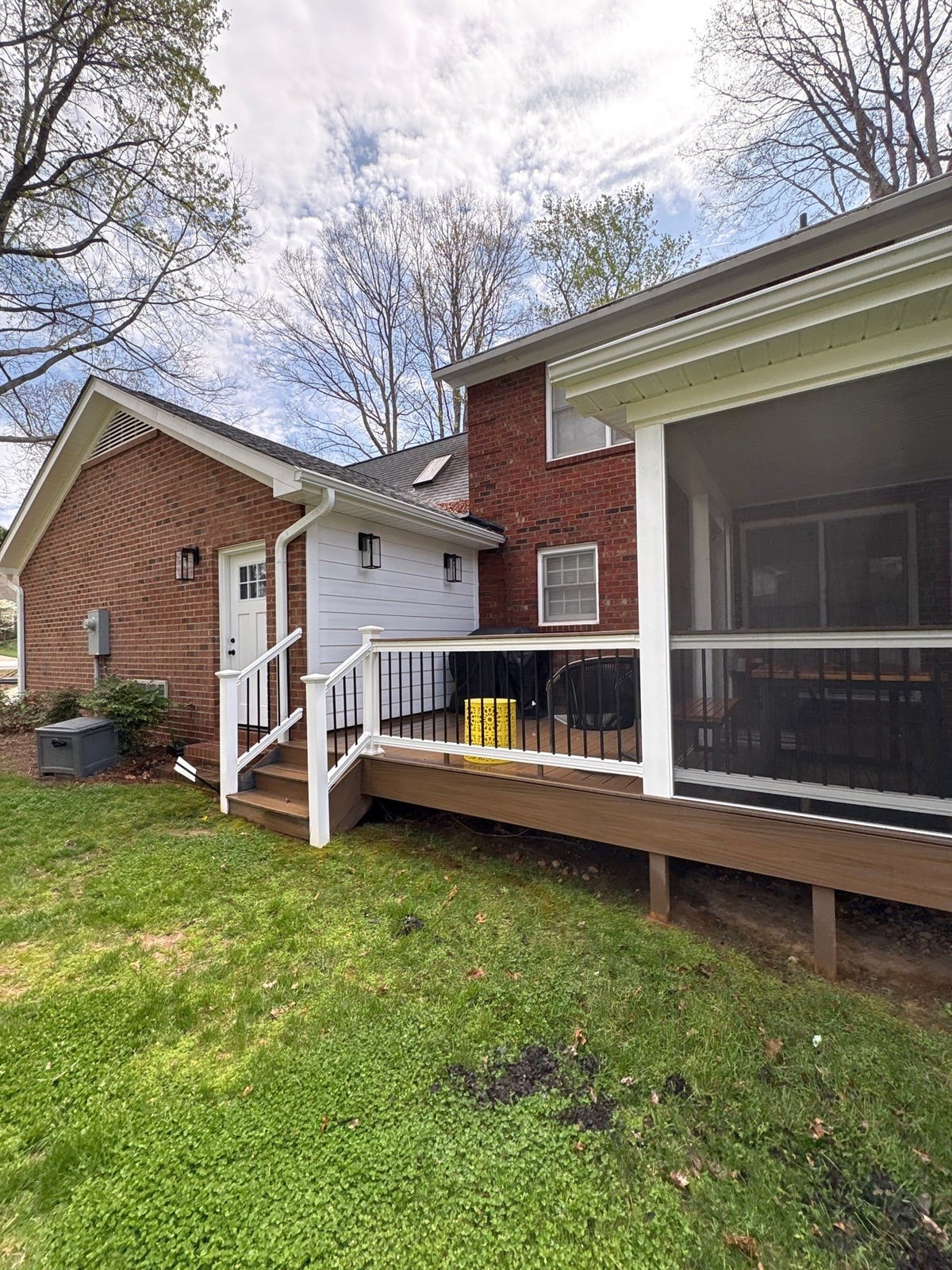 Exterior soft washing of brick siding and trim