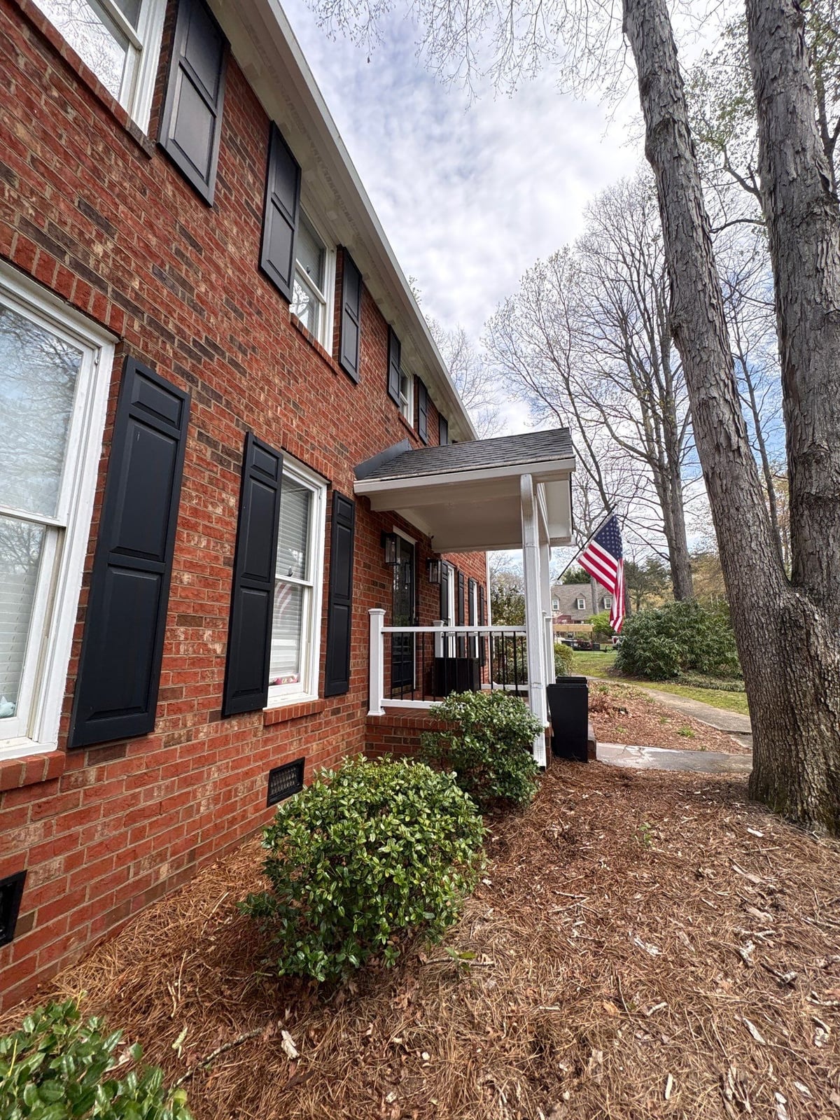 Exterior soft washing of brick siding and trim