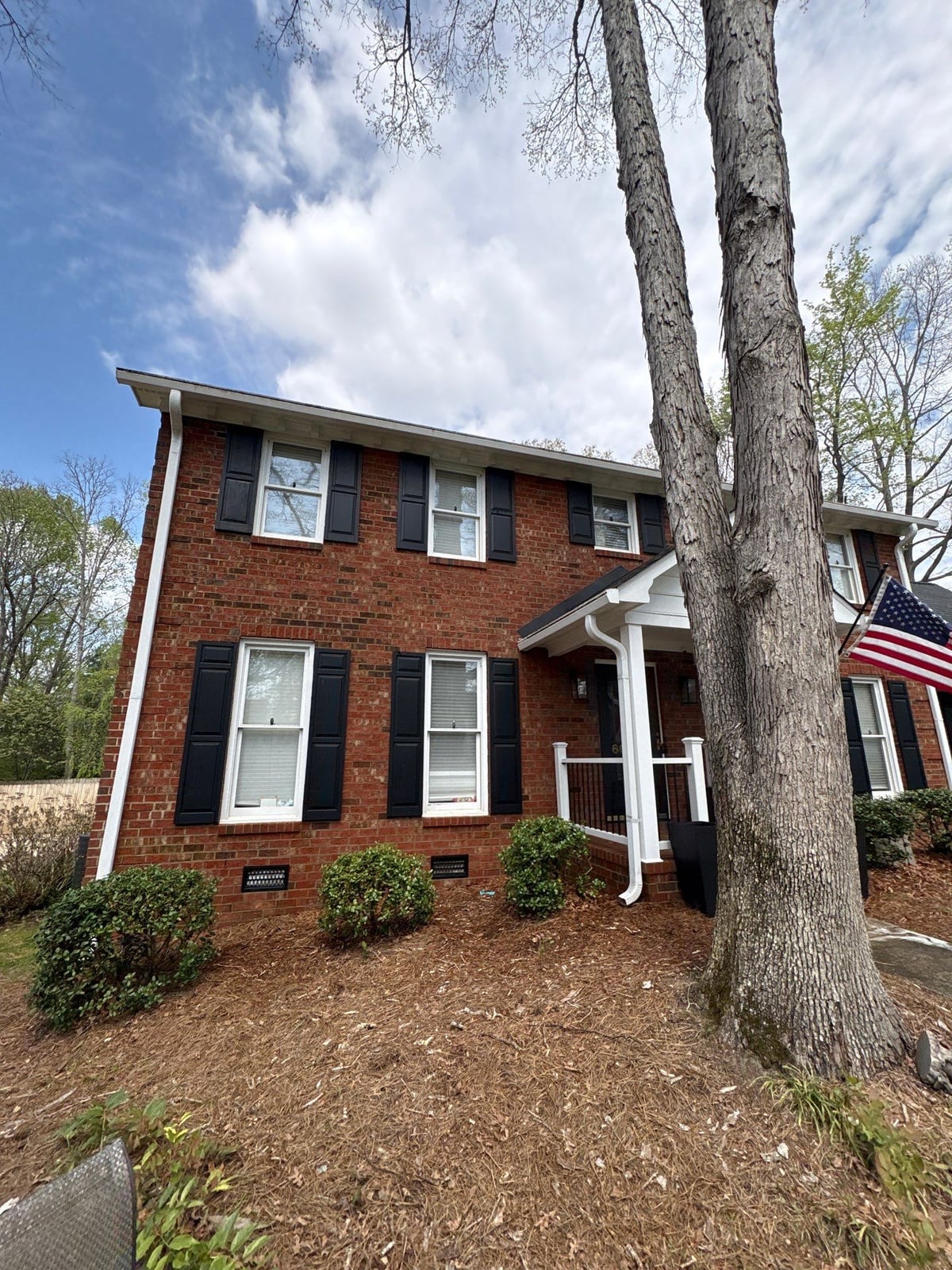 Exterior soft washing of brick siding and trim