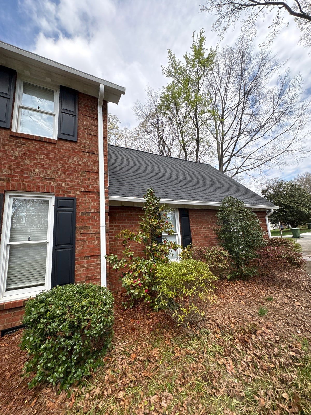 Exterior soft washing of brick siding and trim