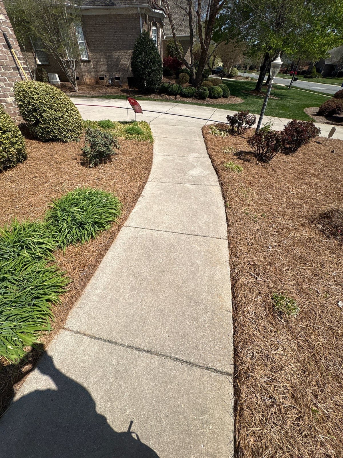 Driveway pressure washing and outdoor patio furniture cleaning