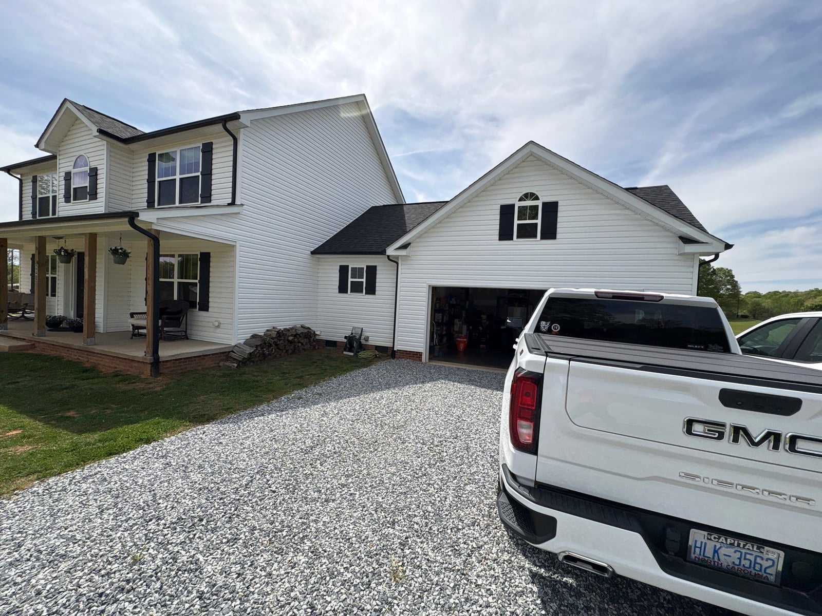 Soft washing exterior siding and porch surfaces