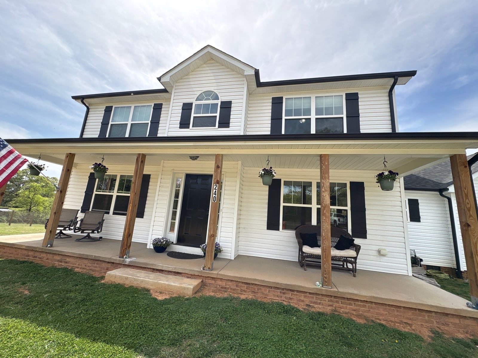 Soft washing exterior siding and porch surfaces