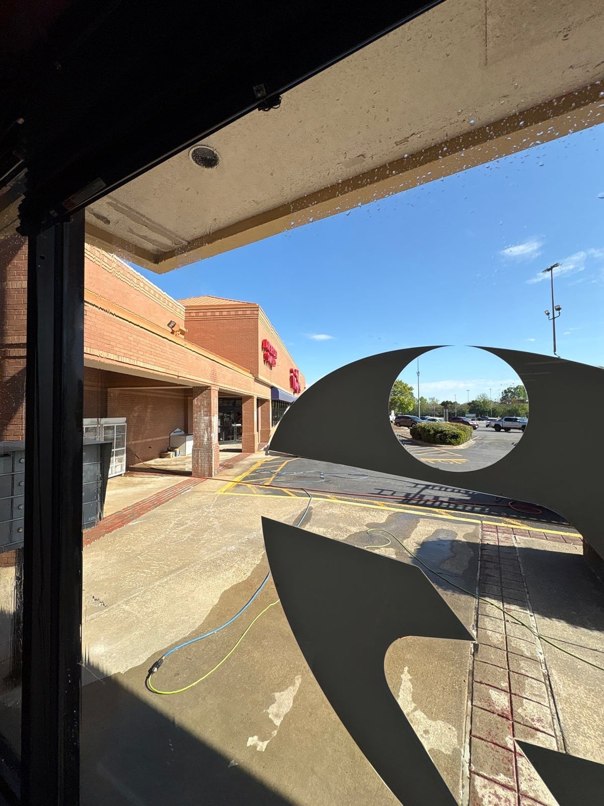 Exterior commercial storefront window washing and glass cleaning