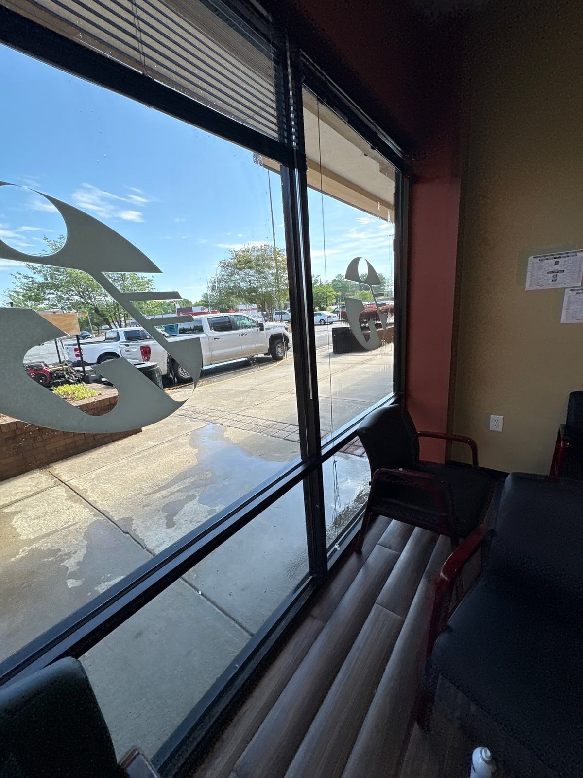 Exterior commercial storefront window washing and glass cleaning