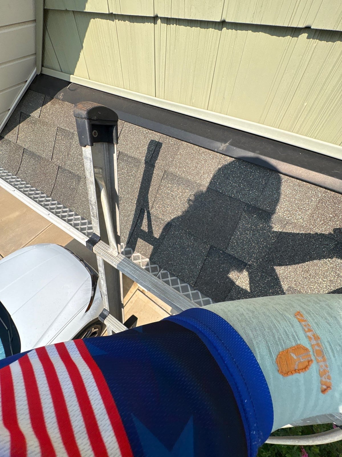Sun porch fence and patio washing with gutter cleaning