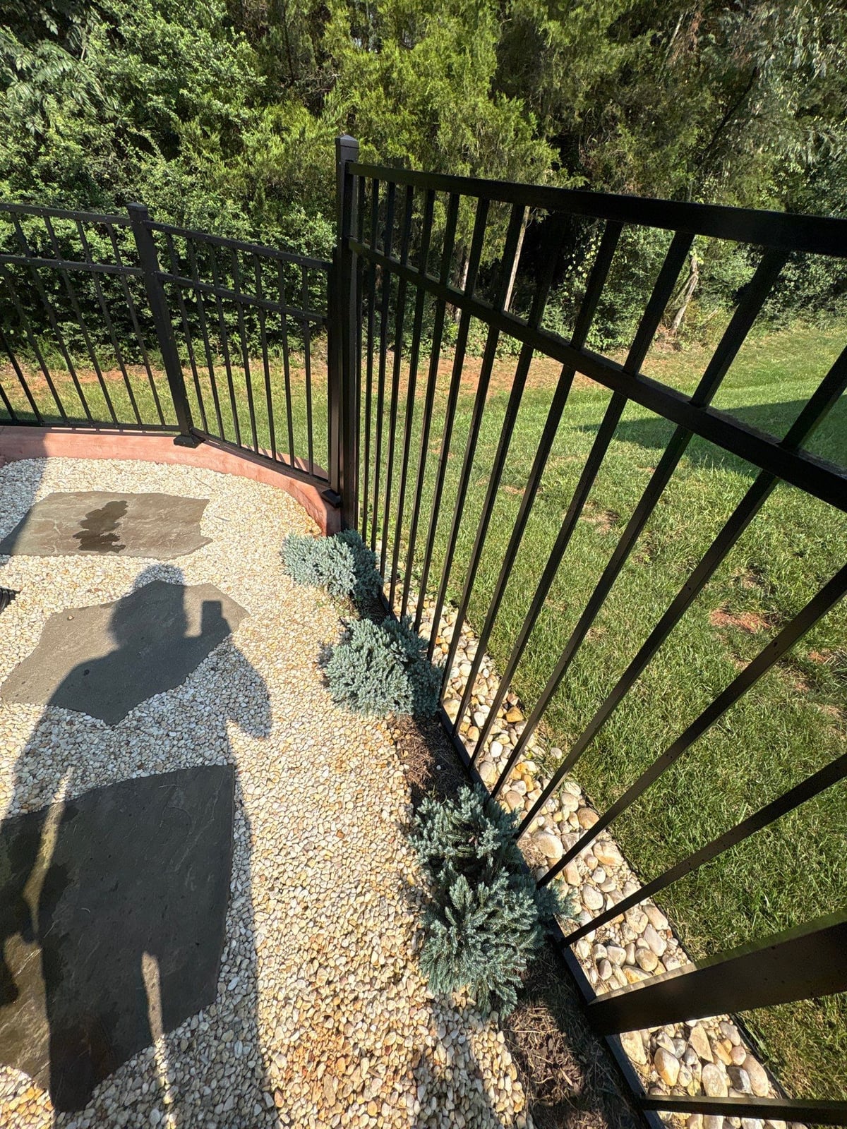 Sun porch fence and patio washing with gutter cleaning