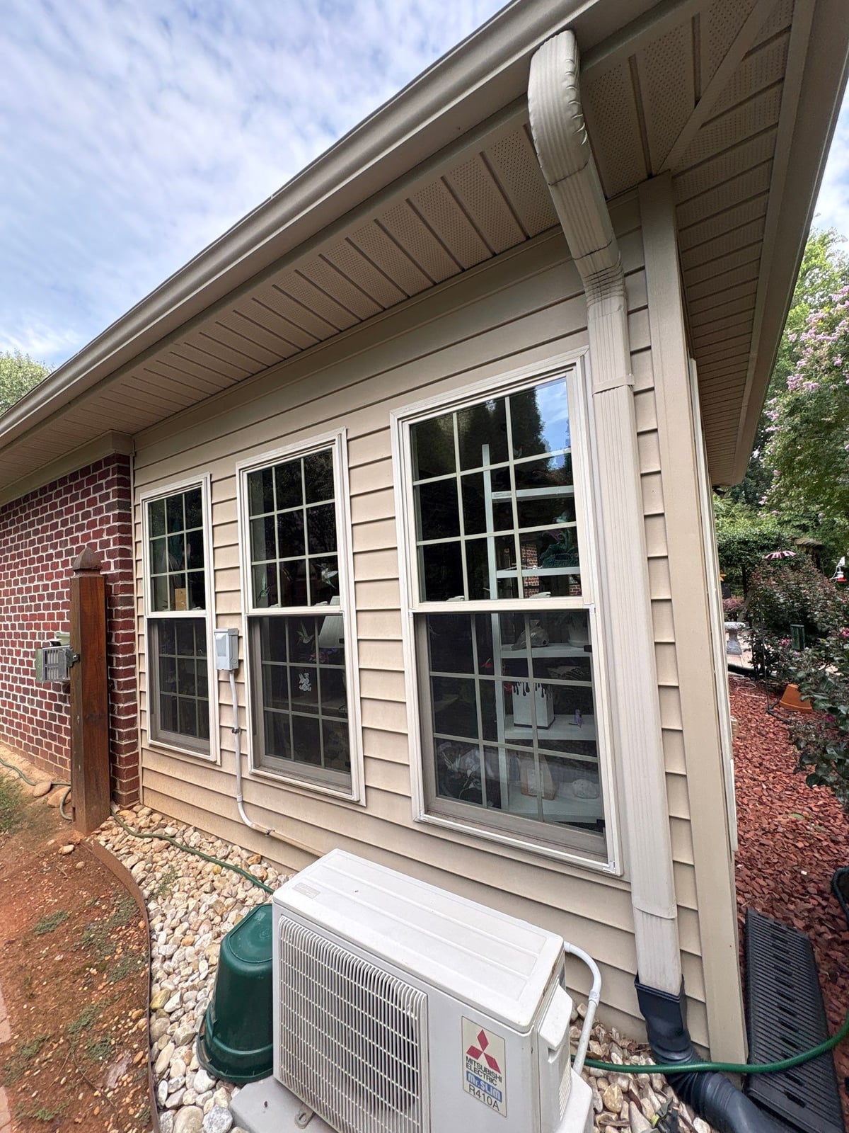 Brick patio pavers installation with front walkway and washing