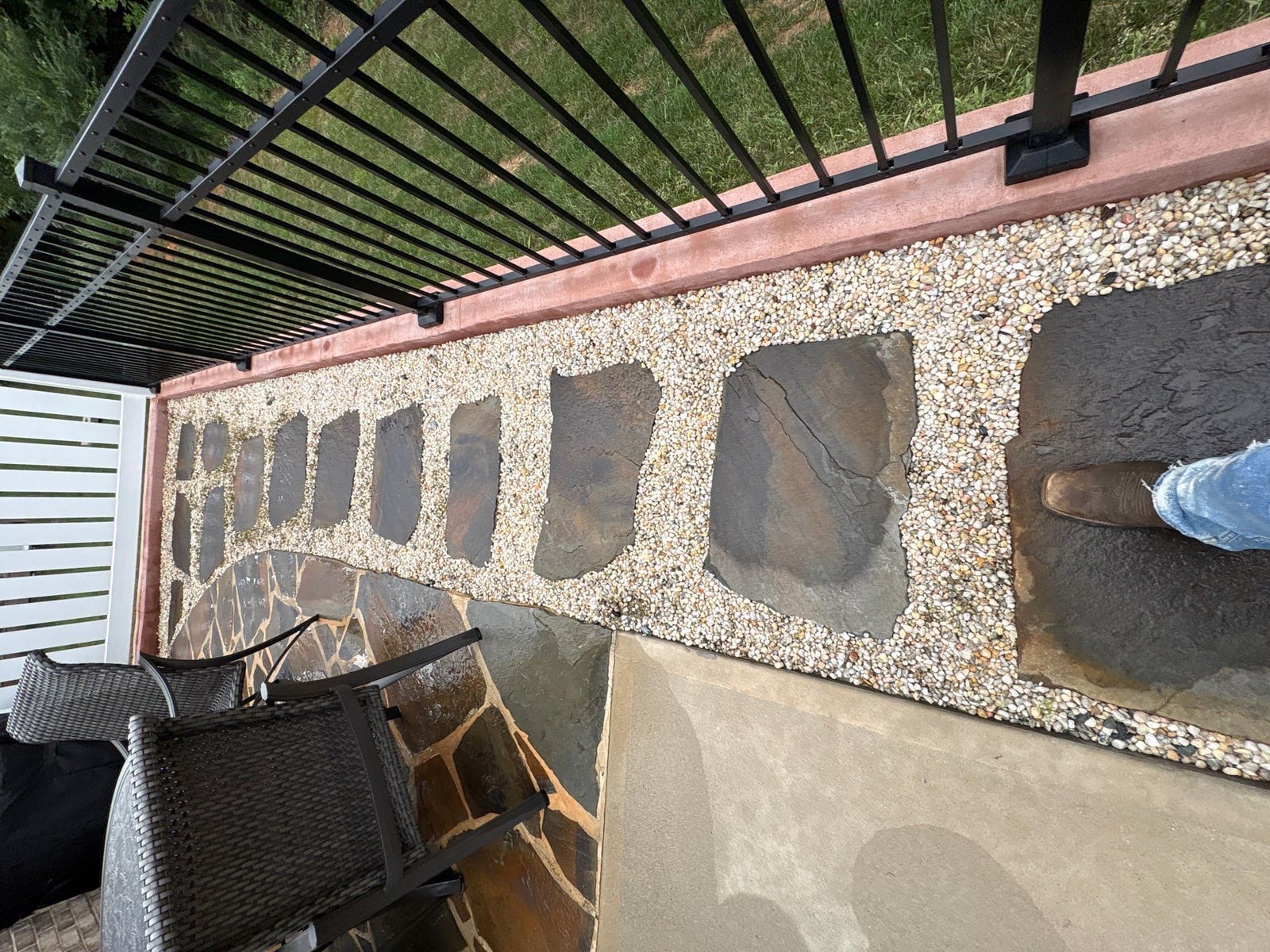 Brick patio pavers installation with front walkway and washing