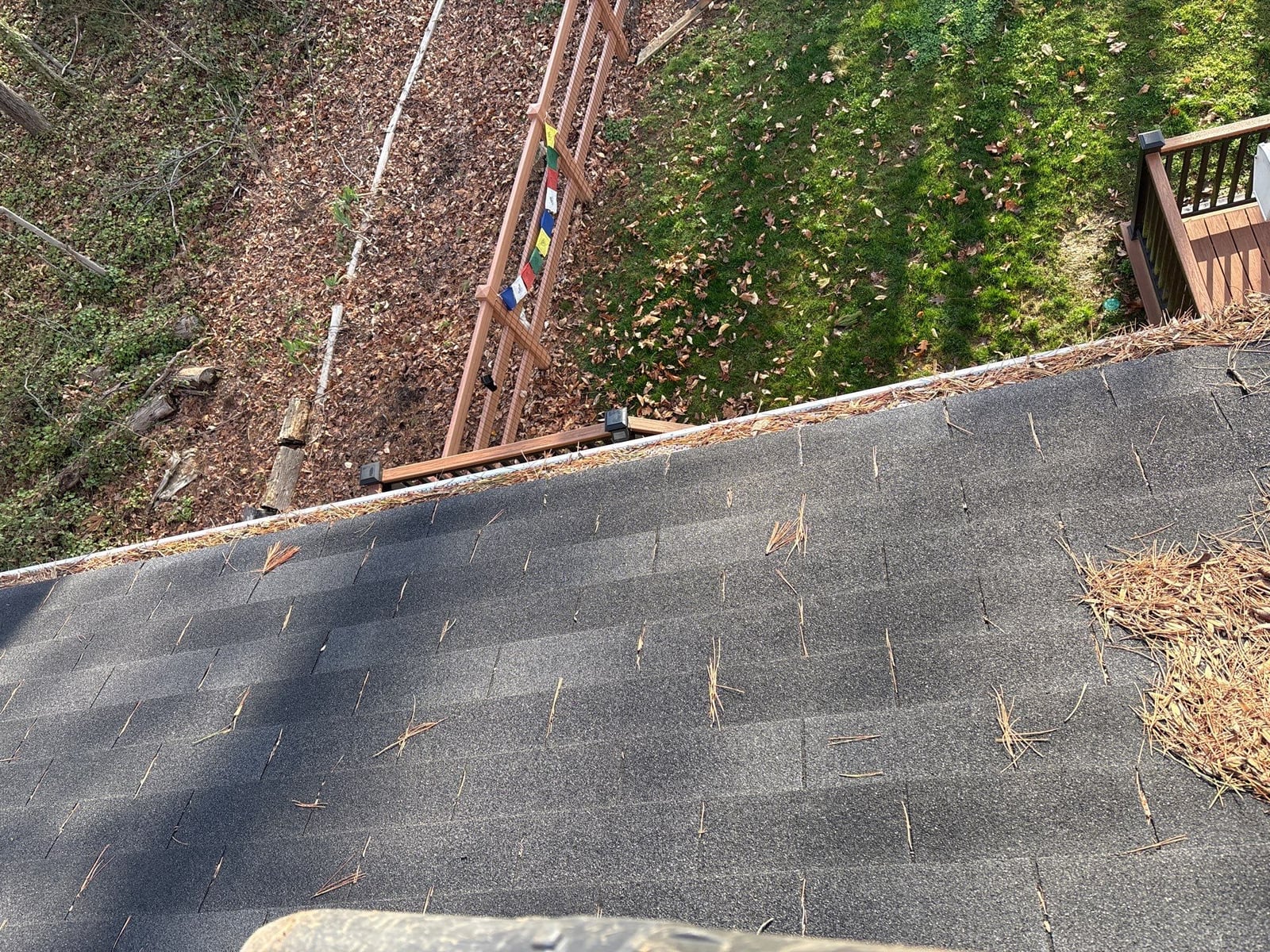 Gutter cleaning and exterior deck power washing services