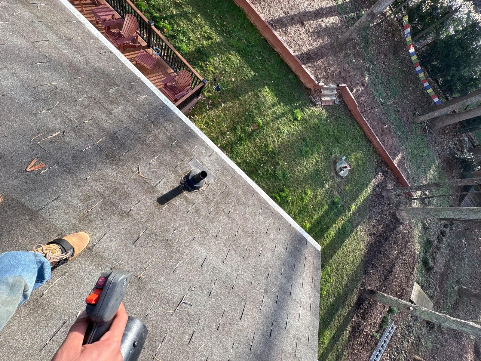 Gutter cleaning and exterior deck power washing services