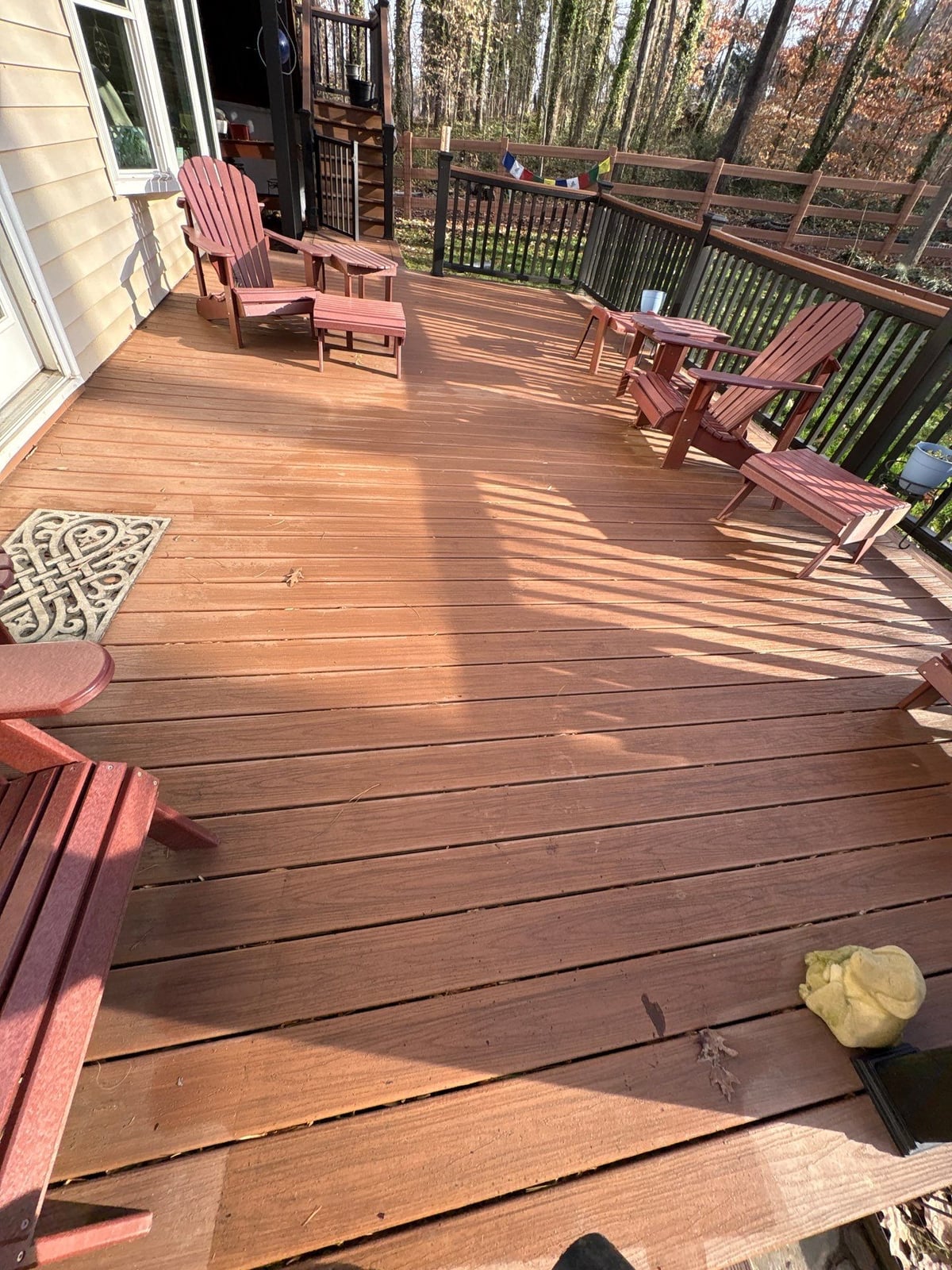 Gutter cleaning and exterior deck power washing services