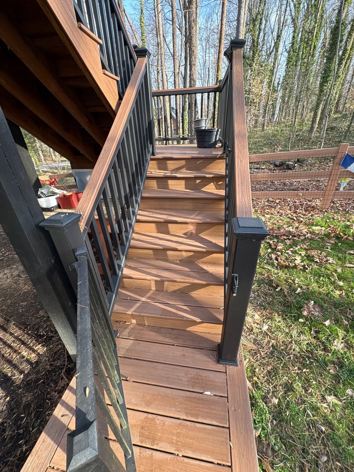 Gutter cleaning and exterior deck power washing services
