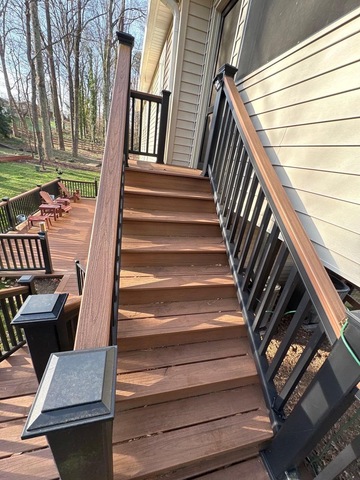 Gutter cleaning and exterior deck power washing services