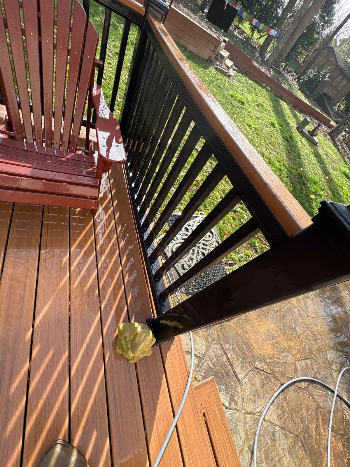 Gutter cleaning and exterior deck power washing services