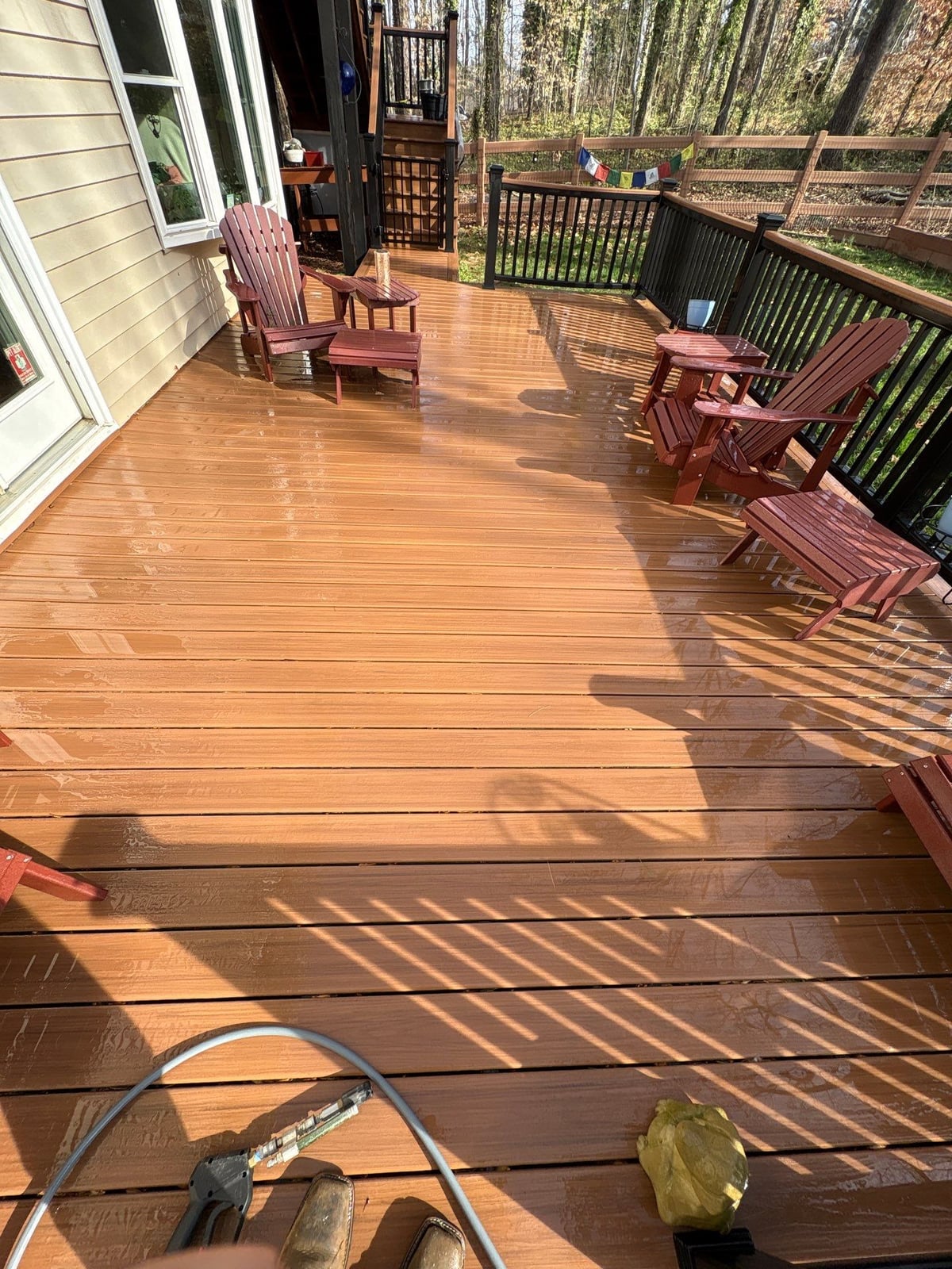 Gutter cleaning and exterior deck power washing services