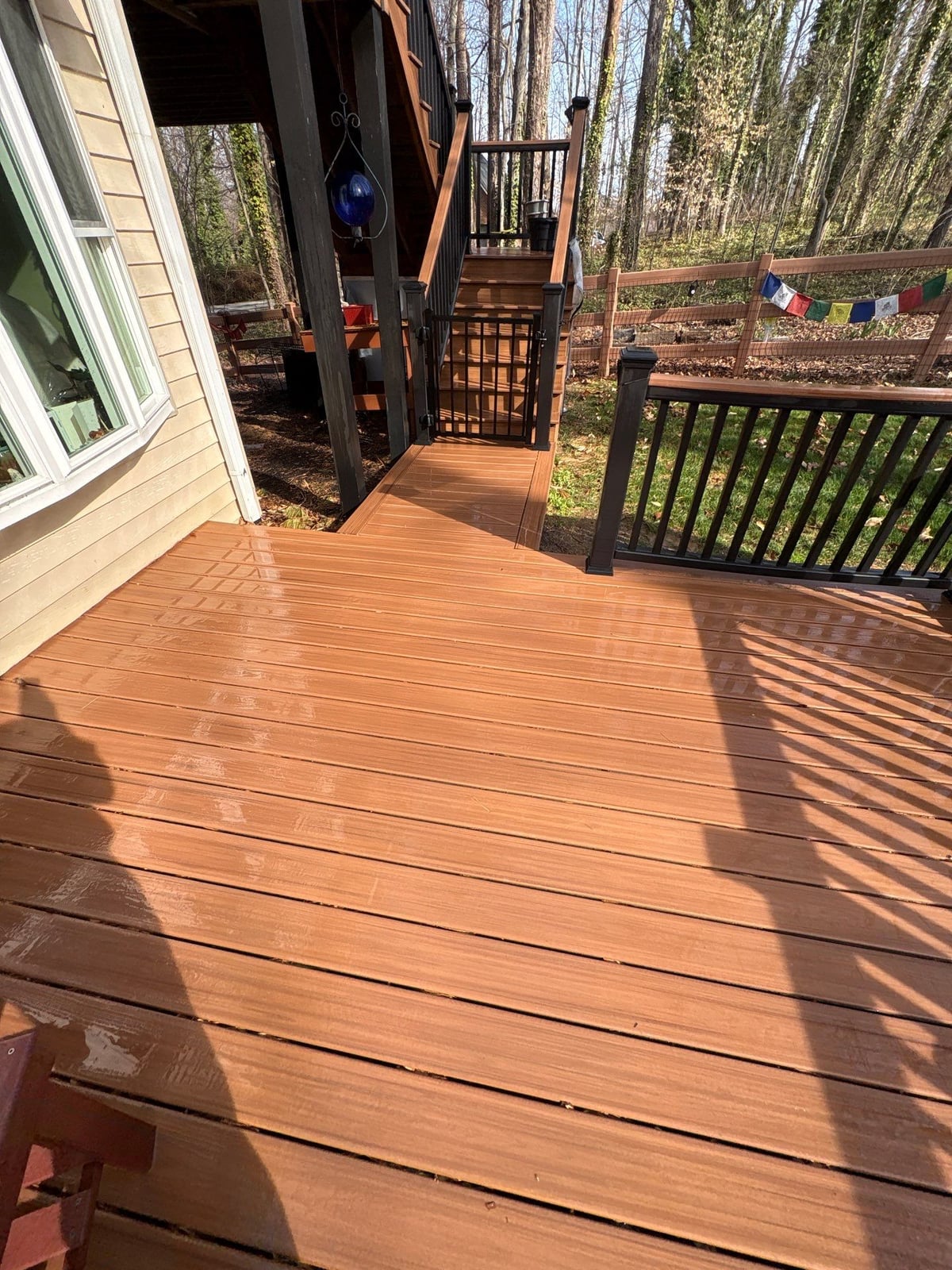Gutter cleaning and exterior deck power washing services