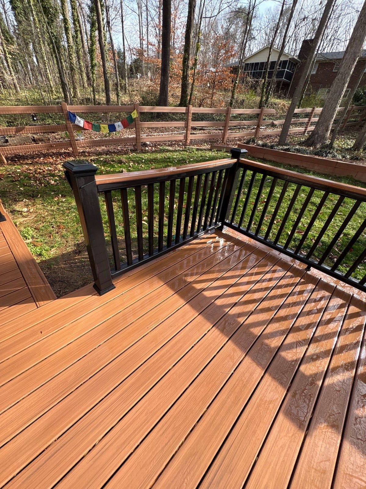Gutter cleaning and exterior deck power washing services