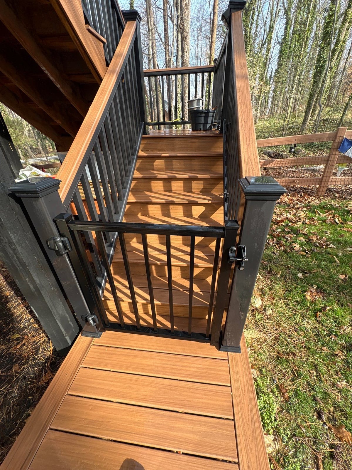 Gutter cleaning and exterior deck power washing services