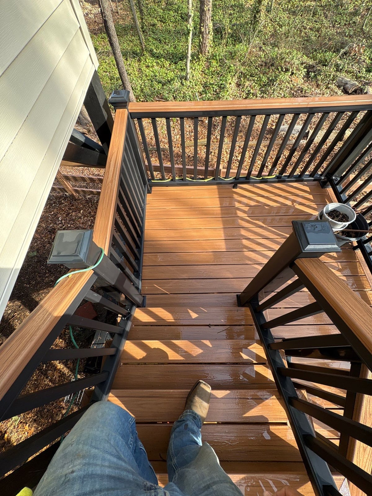 Gutter cleaning and exterior deck power washing services