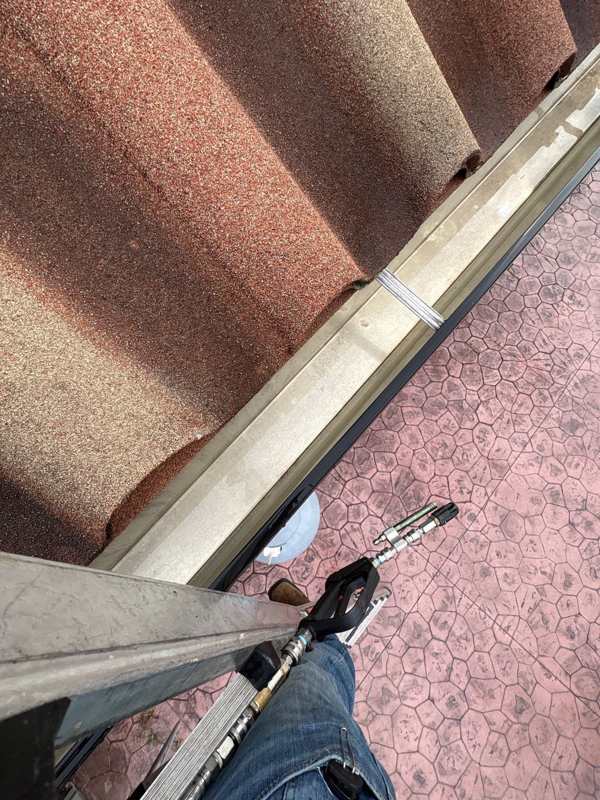 Exterior gutter cleaning and residential window washing services