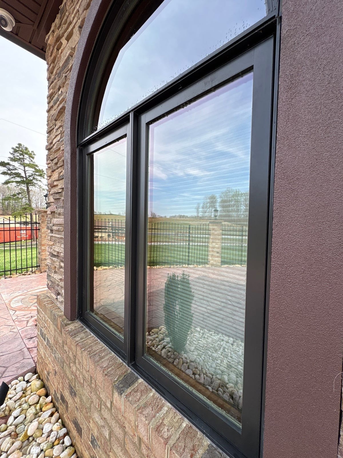 Exterior gutter cleaning and residential window washing services