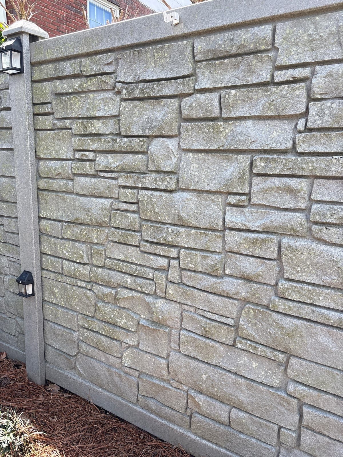 House washing and pressure washing front walkway and fence