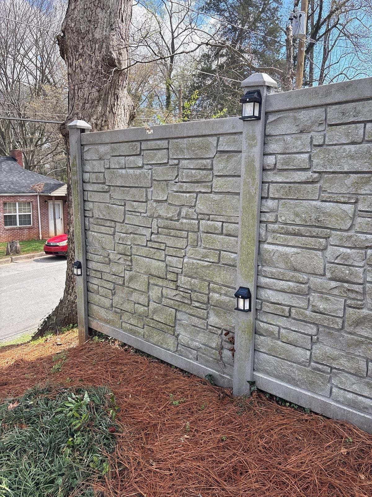 House washing and pressure washing front walkway and fence