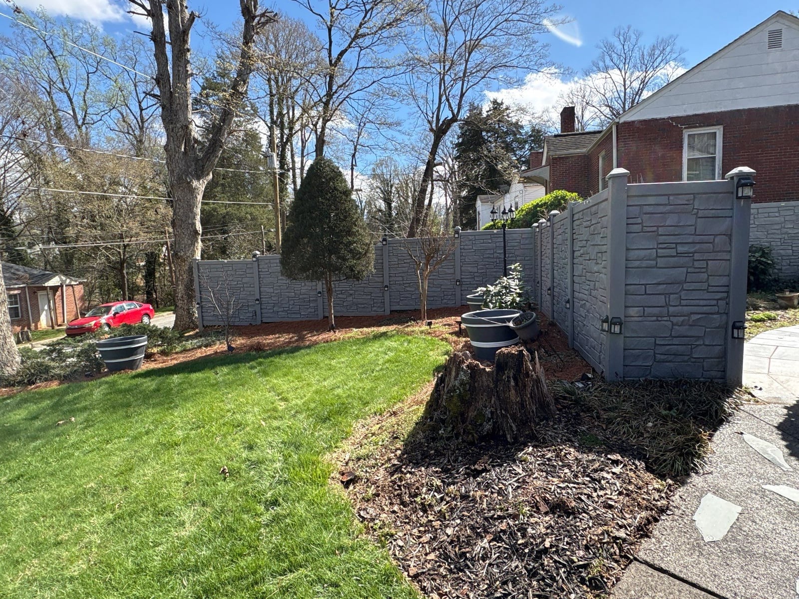 House washing and pressure washing front walkway and fence