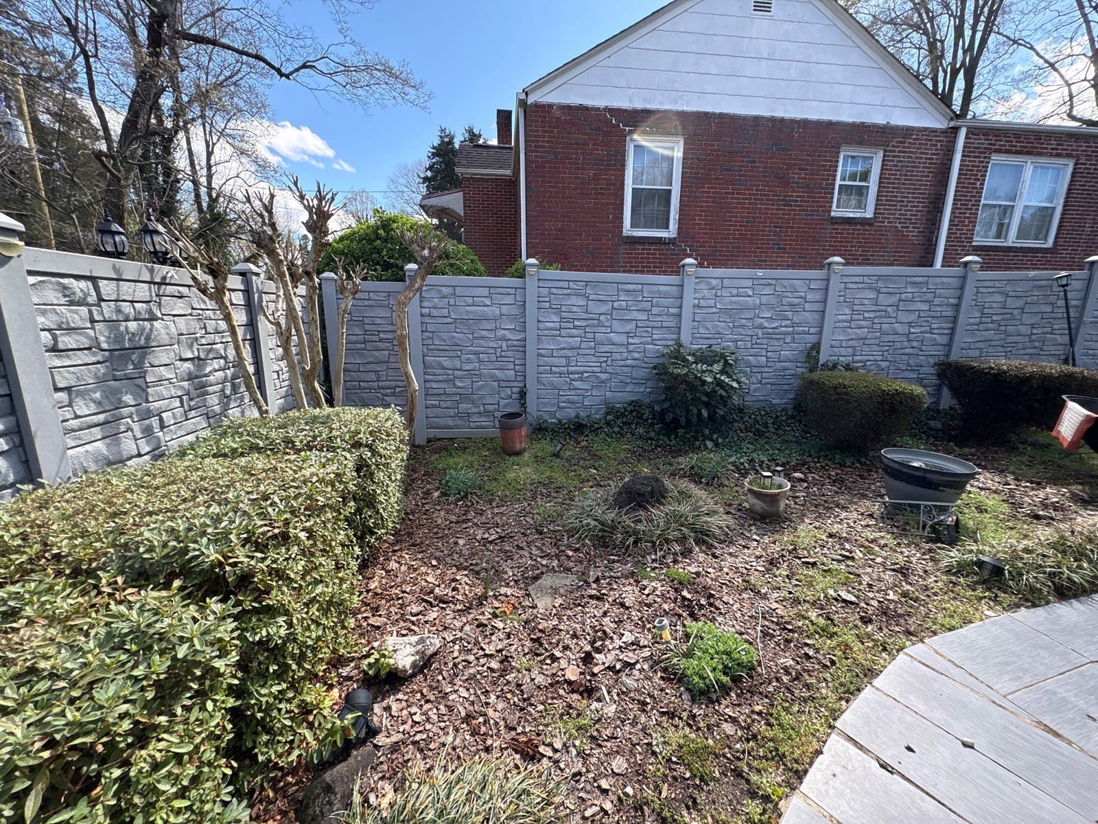 House washing and pressure washing front walkway and fence